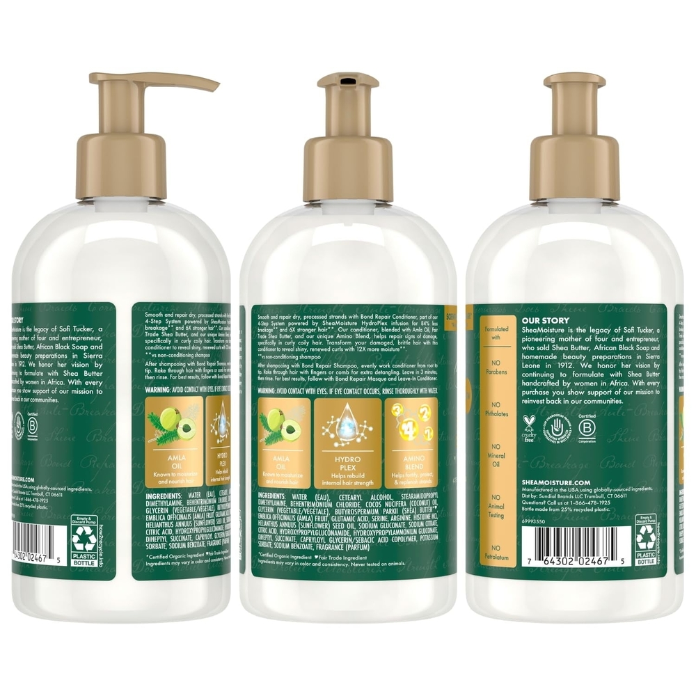 Shea Moisture Amla Oil Bond Repair Shampoo & Conditioner - Set of 2 (13oz each) - Picture 5 of 6